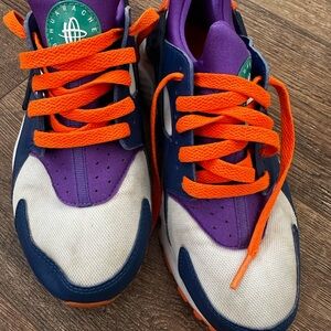 Nike Kids Huarache Purple and Orange Sneakers